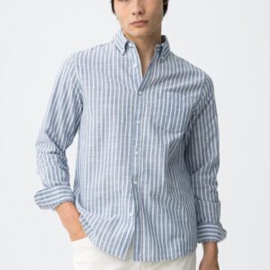 Camisa Algodón Rayas Tiffosi  Kimby Azul