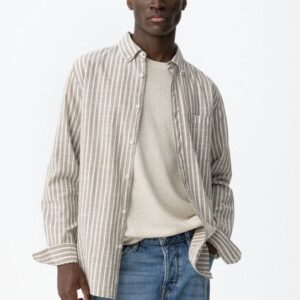 Camisa Algodón Rayas Tiffosi Kimby Beige
