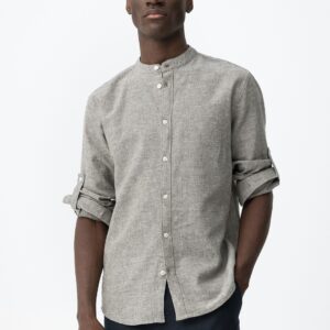 Camisa Cuello Mao CotoLino Lima