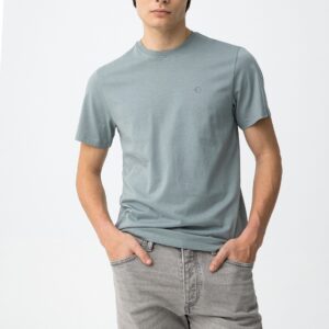 Camiseta Básica Algodón Azul Claro